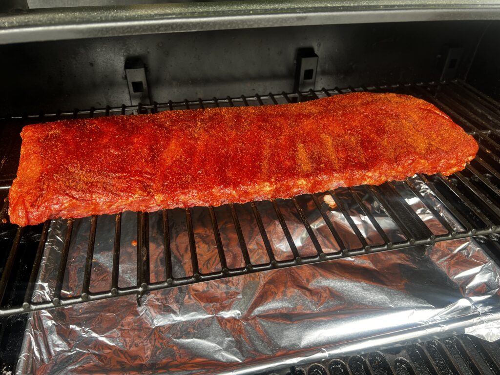 Ribs on the smoker