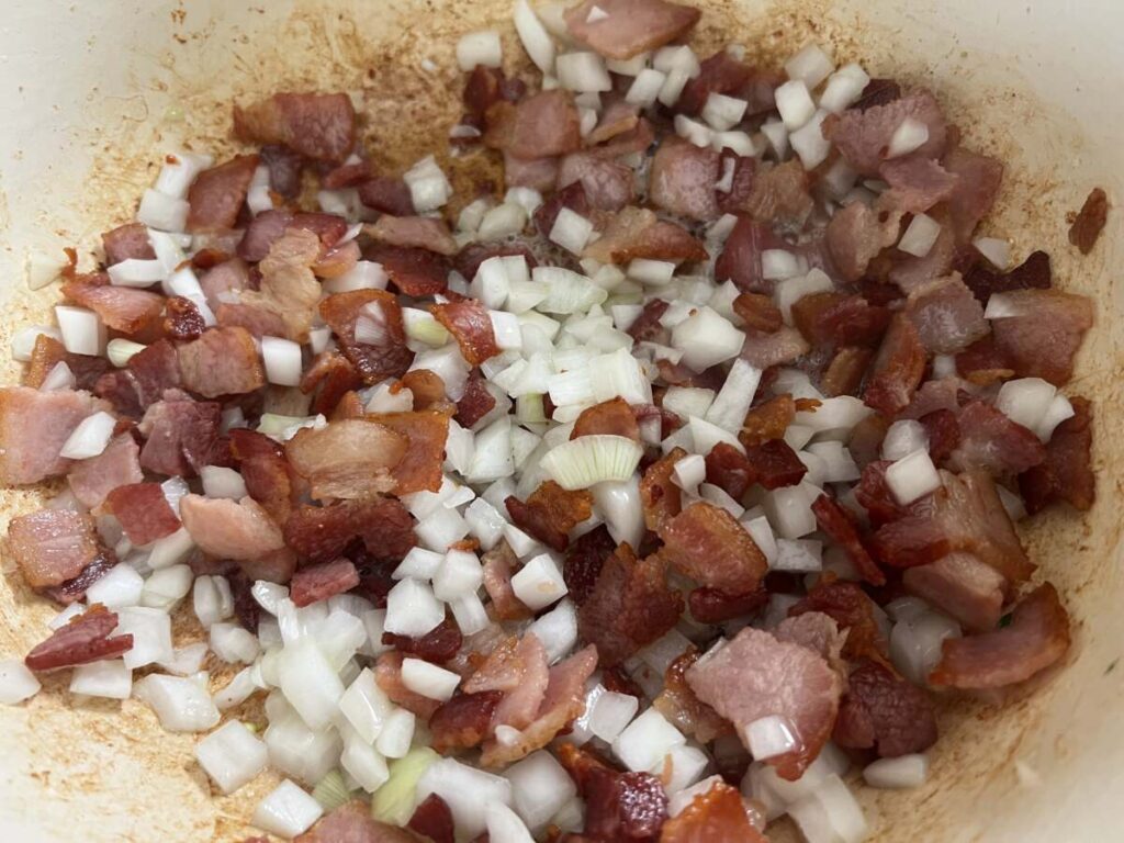 Bacon and onion