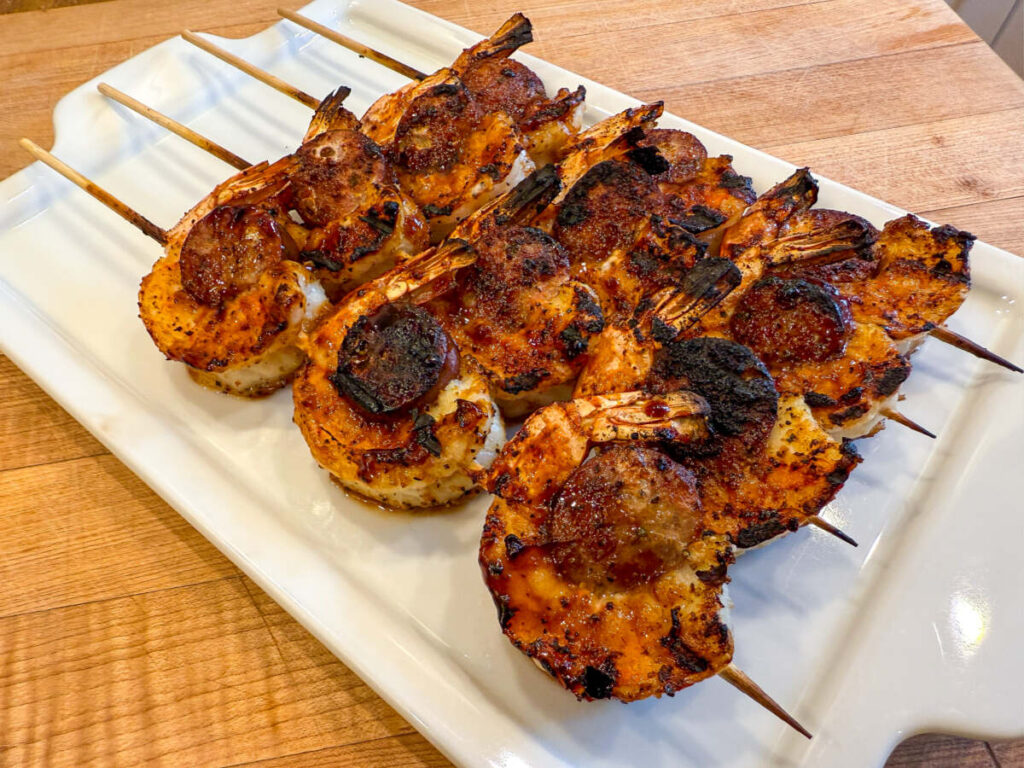 Shrimp & Sausage Skewers