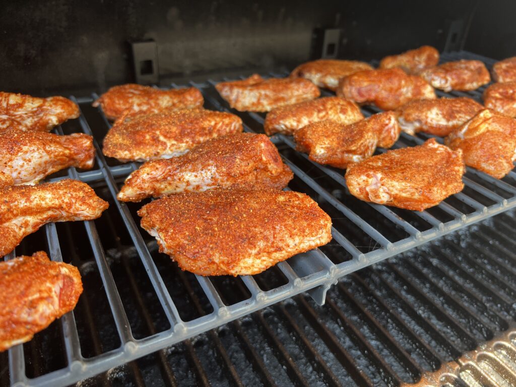 Grilling wings