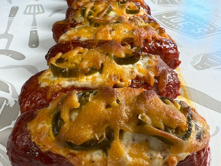Jalapeno popper stuffed sausage