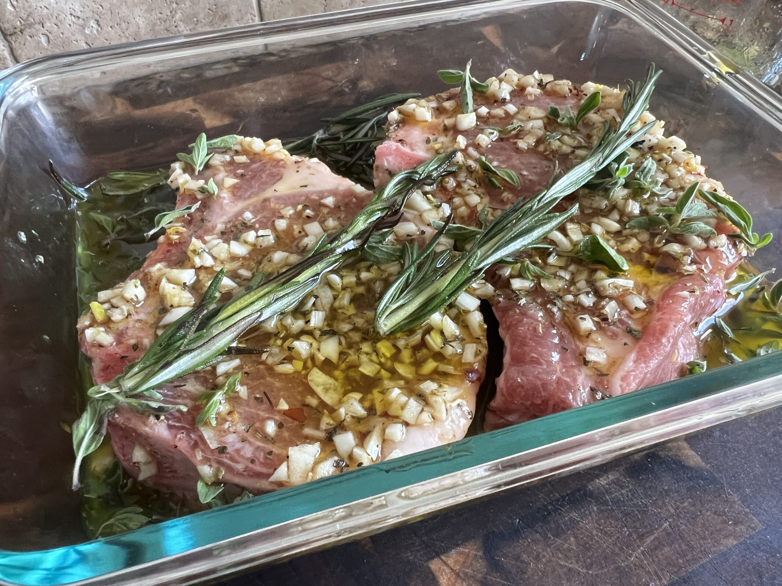 marinated pork chops