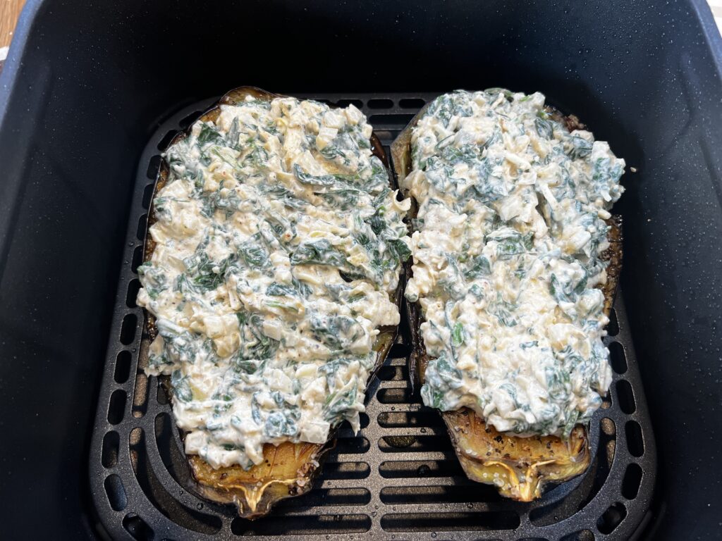 Stuffed Eggplant pre broil