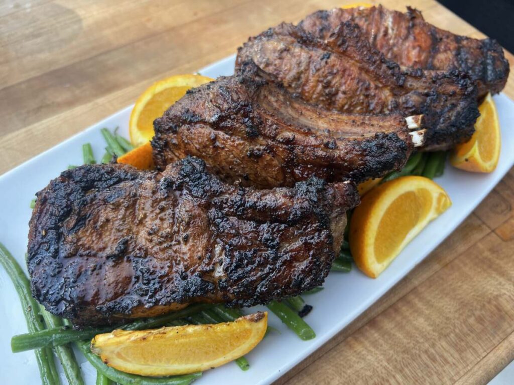 Grilled Wild Boar Chops