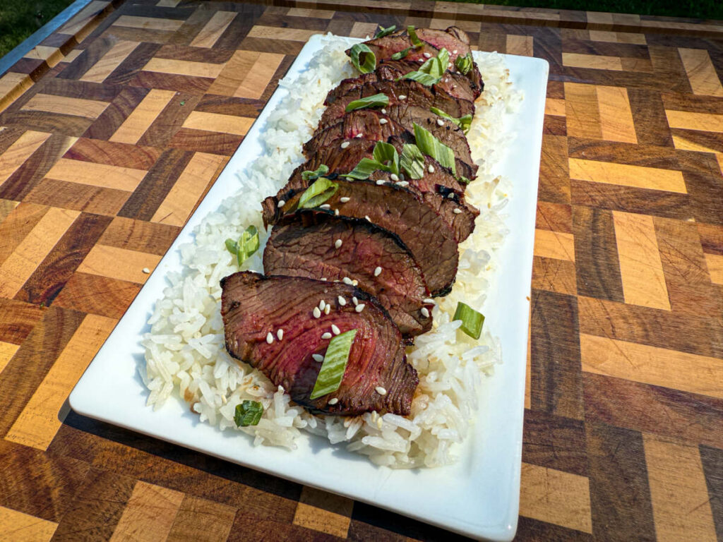 Grilled Elk Steak with Asian Style Marinade