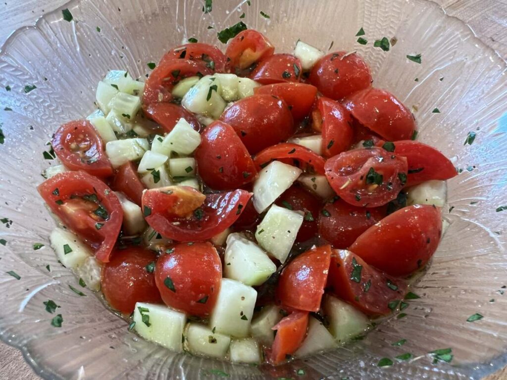 Tomato & cucumber salad