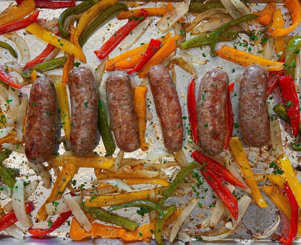 Roasted peppers & onions