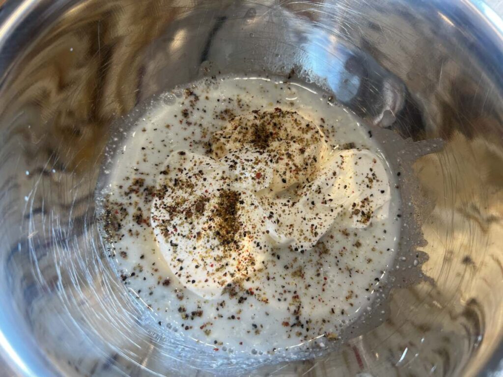 Seasoned blue cheese